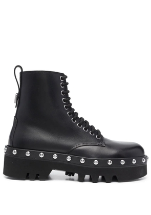 Furla studded lace-up boots - Black