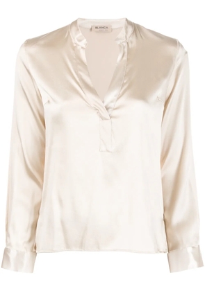Blanca Vita v-neck blouse - Neutrals