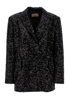 LE TWINS sequin double-breasted blazer - Black