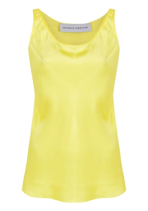 Gloria Coelho scoop neck silk vest top - Yellow