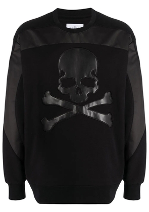Philipp Plein panelled skull sweatshirt - Black