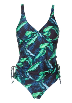 Lygia & Nanny Bruma twisted leaf-print tankini - Blue