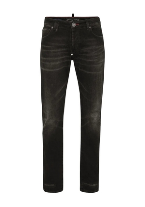 Philipp Plein whiskering-effect jeans - Black