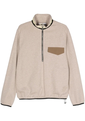 RANRA mélange half-zip sweatshirt - Neutrals