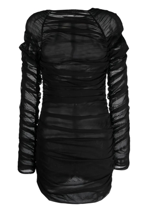 The Mannei Narikala semi-sheer ruched minidress - Black