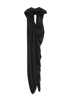 LOEWE knotted-detail draped-design dress - Black