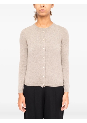 LA ROSE button-fastening cashmere cardigan - Neutrals