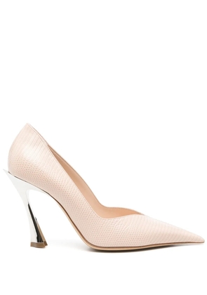 Mugler 95mm fand-heel leather pumps - Pink