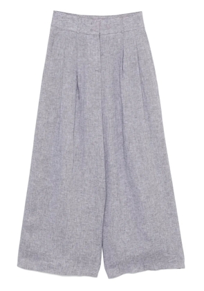 Peserico pleated palazzo trousers - Grey