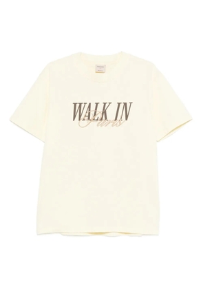 WALK IN PARIS logo-embroidered T-shirt - Neutrals