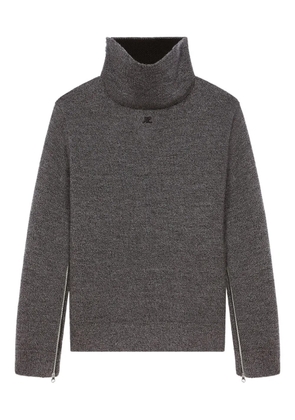 Courrèges high-neck sweater - Grey