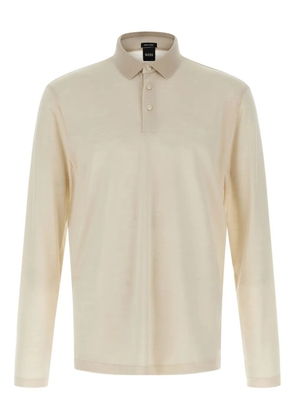 BOSS long-sleeve polo shirt - Neutrals