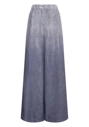 Alberta Ferretti silk palazzo pants - Blue