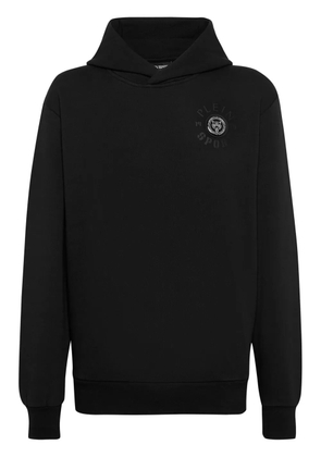 Plein Sport logo-print hoodie - Black