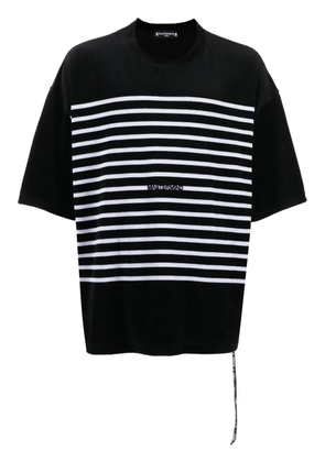 Mastermind World striped skull-print T-shirt - Black