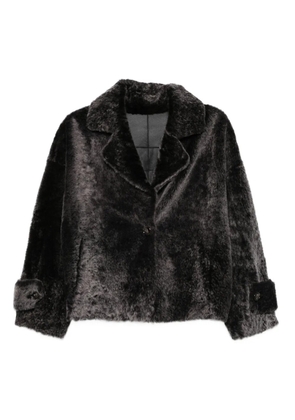 Manzoni 24 shearling button jacket - Grey