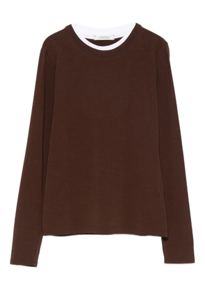 Dorothee Schumacher layered-neckline T-shirt - Brown