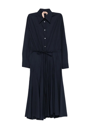 Nº21 button-down flared midi dress - Blue