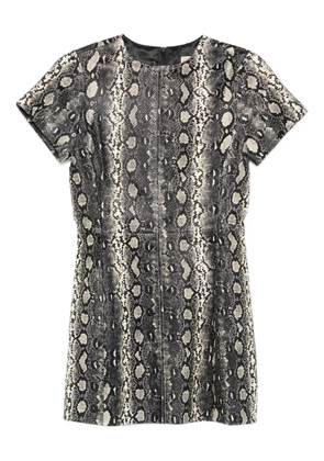 Michael Michael Kors snakeskin-print short-sleeved dress - Neutrals