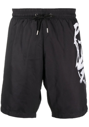 Plein Sport logo-print swimming trunks - Black