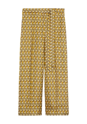 Max Mara print belted trousers - Yellow