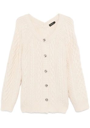 tout a coup cable knit cardigan - Neutrals