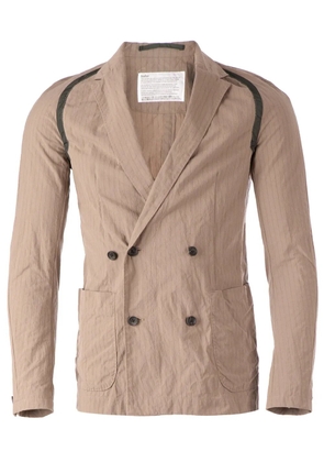 Kolor double breasted pinstripe blazer - Brown