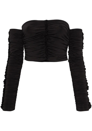 ROTATE BIRGER CHRISTENSEN gathered crop top - Black