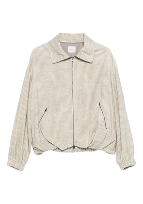 Alysi corduroy zip-front jacket - Neutrals