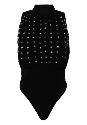 Saiid Kobeisy beaded sleeveless bodysuit - Black