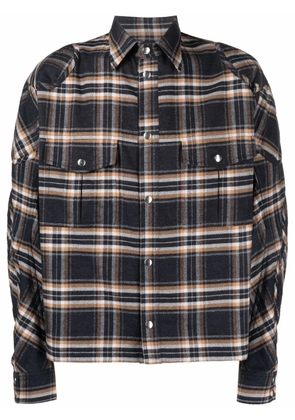 GmbH check-print button-up shirt - Black