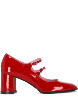 Carel Paris 60mm leather heeled pumps - Red