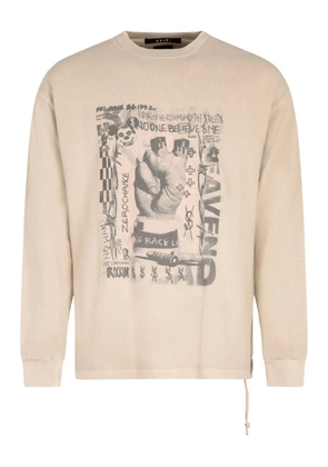 Ksubi graphic-print long-sleeve T-shirt - Neutrals