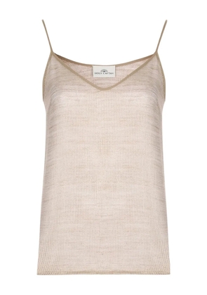 HOLY CAFTAN V-neck top - Neutrals