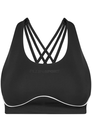 Plein Sport silky soft piping push-up bra - Black