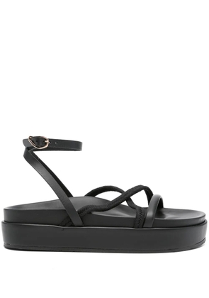 Ancient Greek Sandals 30mm crossover platform sandals - Black