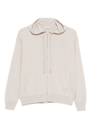 Agnona zip-fastening hoodie - Neutrals