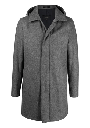 Dell'oglio hooded single breasted coat - Grey