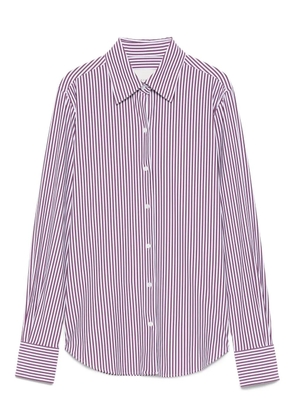 Xacus striped button-fastening shirt - Red