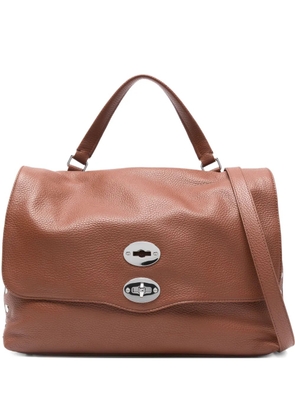 Zanellato medium Postina stud-embellished tote bag - Brown