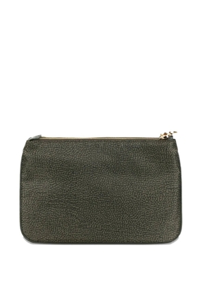 Borbonese top-zip make-up bag - Green