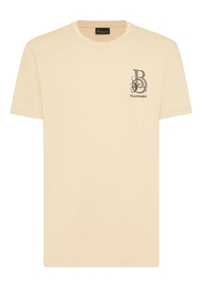 Billionaire logo-embroidered T-shirt - Neutrals