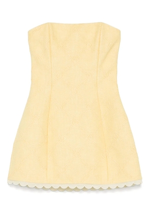Elisabetta Franchi raffia mini dress - Yellow