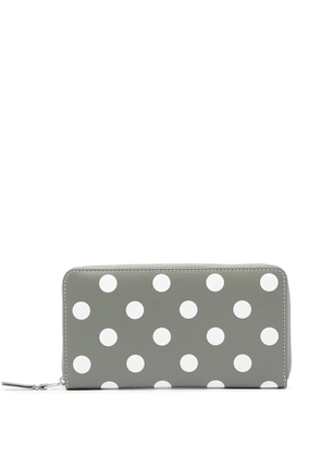 Comme Des Garçons Wallet polka dot-print zip-around wallet - Grey