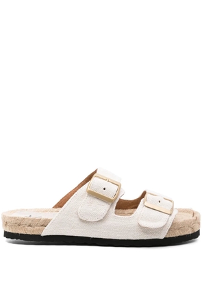 Manebi Nordic double-strap slides - White