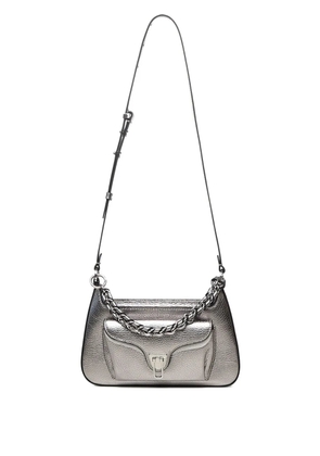 Coccinelle chain-embellished leather cross body bag - Silver