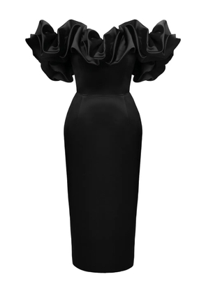 POST MERIDIEM Meringue midi dress - Black