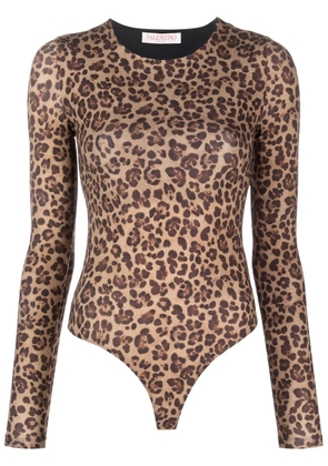 Valentino Garavani animalier-print jersey bodysuit - Neutrals