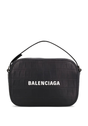 Balenciaga Everyday XS crocodile-effect shoulder bag - Black