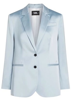 Karl Lagerfeld single-breasted satin blazer - Blue